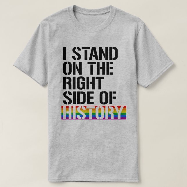 Camiseta Estou do lado direito da história (Frente do Design)