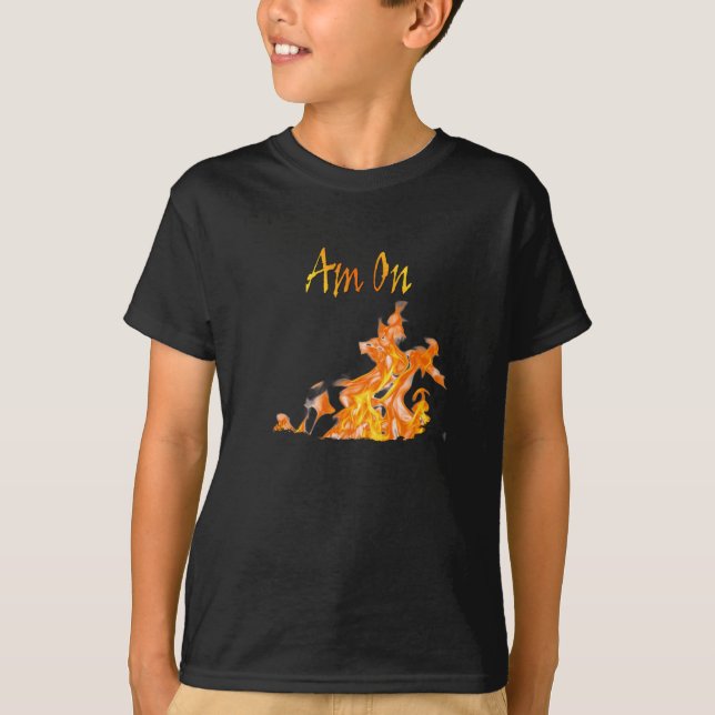 Camiseta Estou em Chamas Reais (Frente)