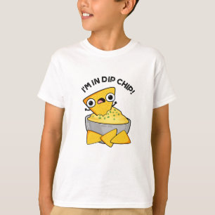 Camiseta Estou em Dip Chip Engraçado Comida Pun