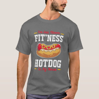Camiseta Estou Em Forma Comida Rápida Engraçado Hotdog retr