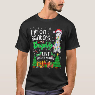 Camiseta Estou em Papais noeis Cachorros Siberianos Cachorr