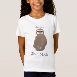 Camiseta Estou em Sloth Mode Brown Sleeping Sloth