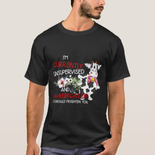 Camiseta Estou Engraçado Com Vacas Não Orientadas
