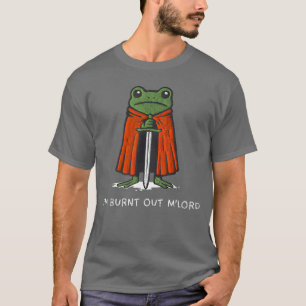 Camiseta Estou Exausto Meu Senhor Arte de Meme de Rã Mediev