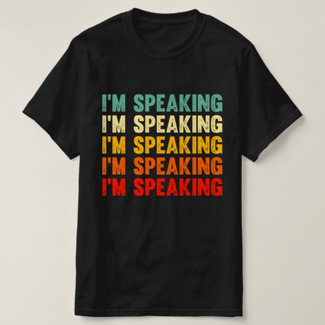 Camiseta Estou falando com Kamala Harris Vice-presidente De (Frente do Design)