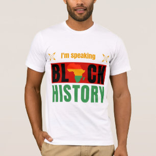 Camiseta Estou Falando Mês da História Negra para Pais