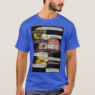 Camiseta Estou Falando Original Feminismo Colagem Trabalho 