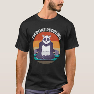 Camiseta Estou Farto de Gente Panda Yoga Gente Demais També