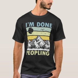 Camiseta Estou farto de "Povopling Vintage Sunset Mountain"