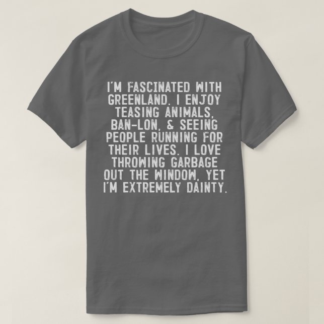 Camiseta Estou Fascinado Com A Groelândia (Frente do Design)