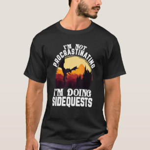 Camiseta Estou Fazendo Missões Paralelas Jogando Jogo de Ví