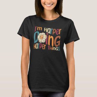 Camiseta Estou Harper Fazendo Coisas de Harper  Groovy Retr