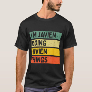 Camiseta Estou Javien Fazendo Coisas de Javien Engraçado D