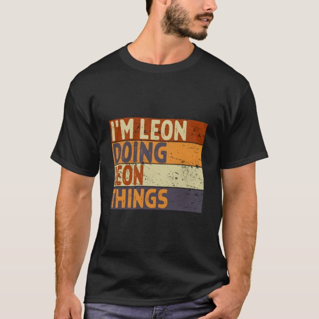 Camiseta ESTOU Leon Fazendo Coisas de Leon Piada (Frente)