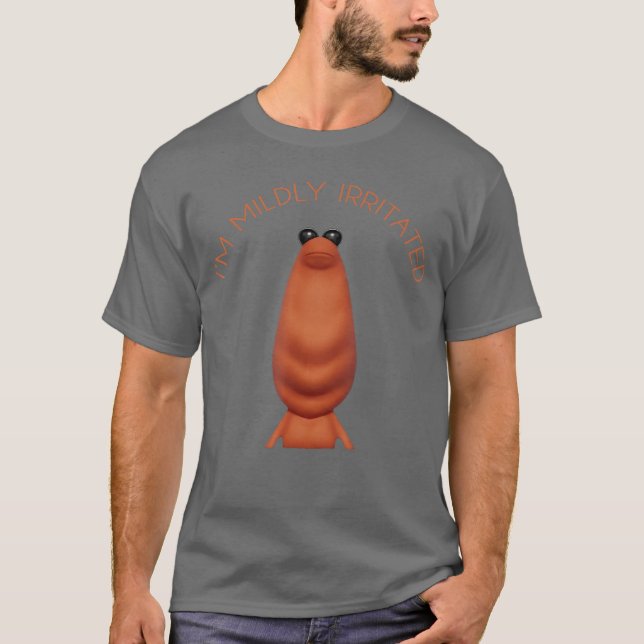 Camiseta Estou Levemente Irritado Marcus O Verme Meme Diver (Frente)