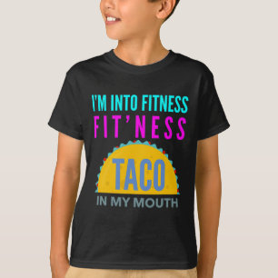 Camiseta Estou Ligado à Aptidão, Taco de Aptidão na Boca Tr