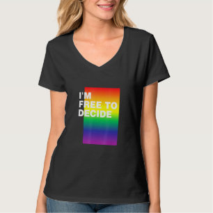 Camiseta Estou Livre Para Decidir Lgbtq Pride Month Pride L