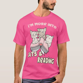 Camiseta Estou Mais Em Gatos E Lendo Livros Sobre Gatos