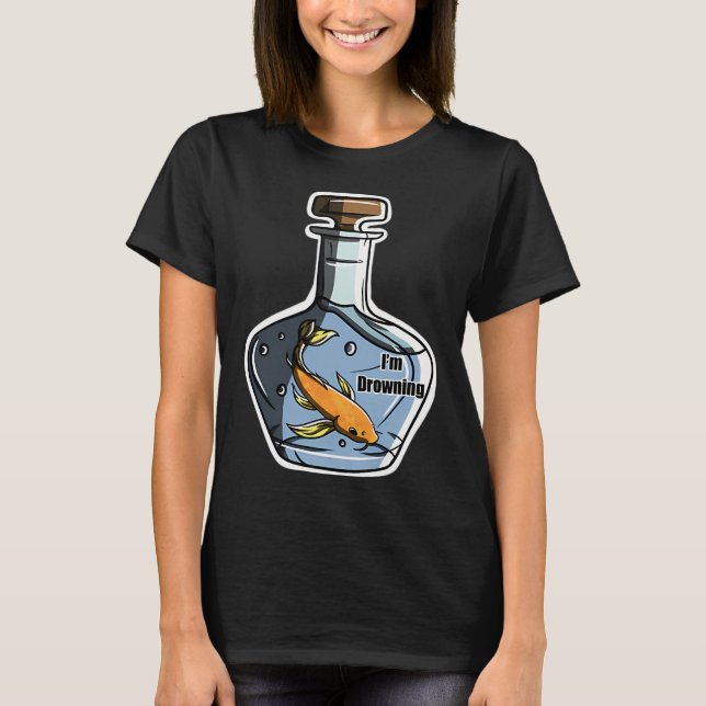 Camiseta Estou me Afogando, Peixe (Frente)