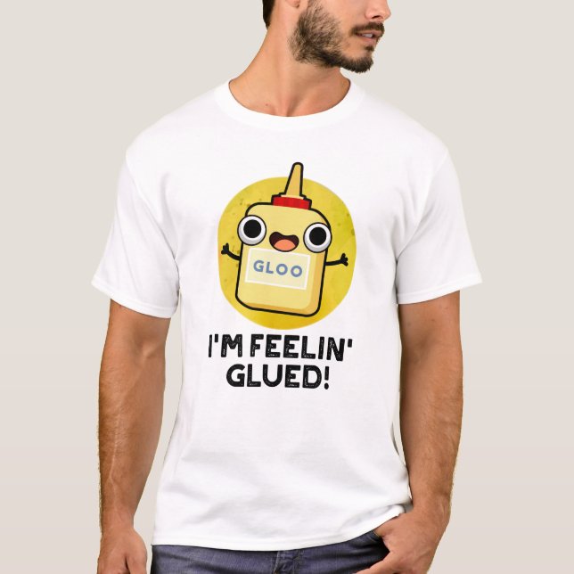 Camiseta Estou me sentindo feliz, lua engraçada. (Frente)