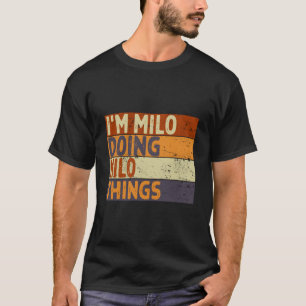 Camiseta ESTOU Milo Fazendo Coisas de Milo Piada