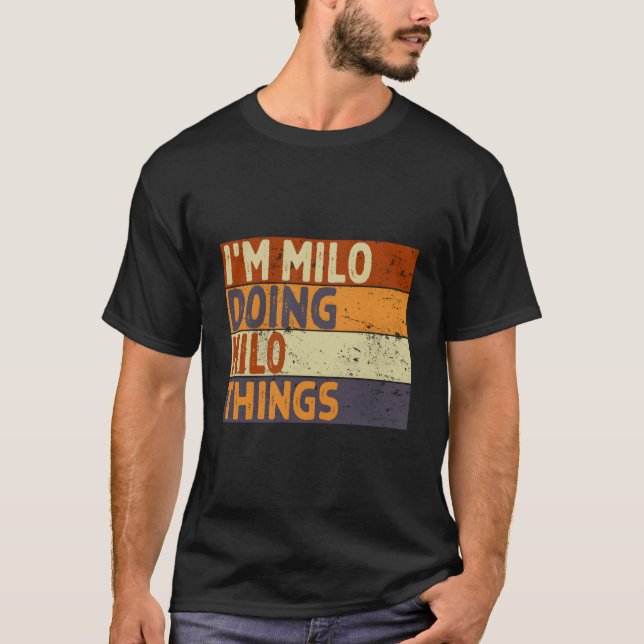 Camiseta ESTOU Milo Fazendo Coisas de Milo Piada (Frente)