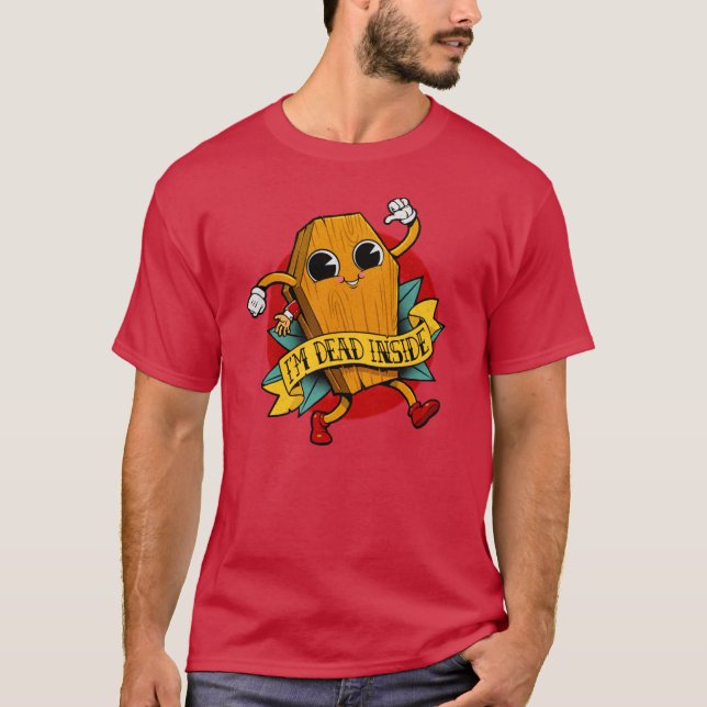 Camiseta Estou morto dentro do presente de personagem de ca (Frente)