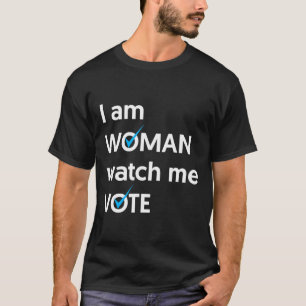 Camiseta Estou Mulher Assista-Me Votar 2024 Votação Na Onda