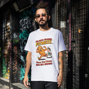 Camiseta Estou na Ajustado Fritada Galinha na minha boca