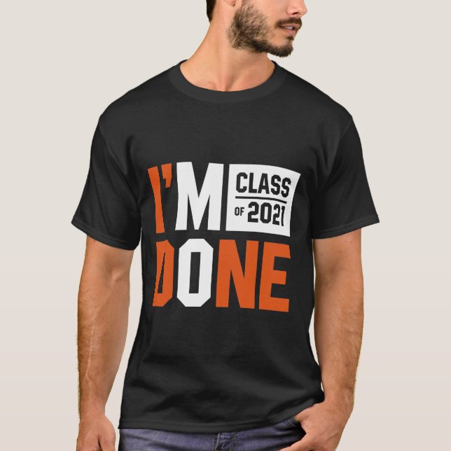 Camiseta Estou na aula de 2021 - Graduação - Engraçado (Frente)