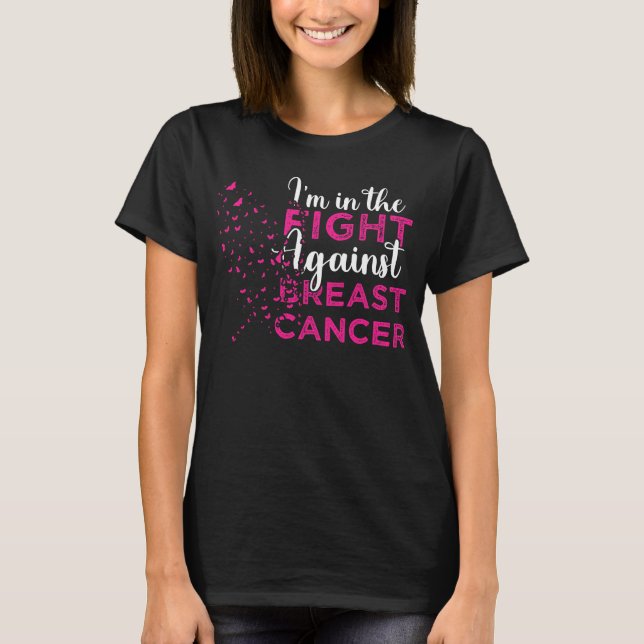 Camiseta Estou na luta contra o Cancer da mama (Frente)