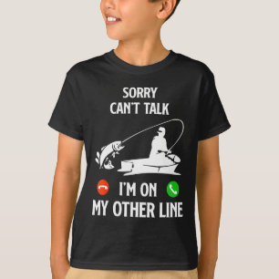 Camiseta Estou Na Outra Linha Pai Humor Dito Engraçado Peix