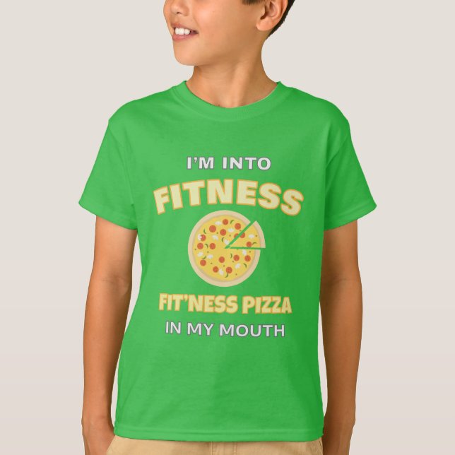 Camiseta Estou na Pizza de Ajustado na minha Boca (Frente)