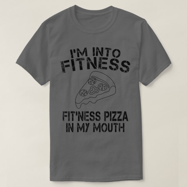 Camiseta Estou na Pizza de Malhação na boca  (Frente do Design)