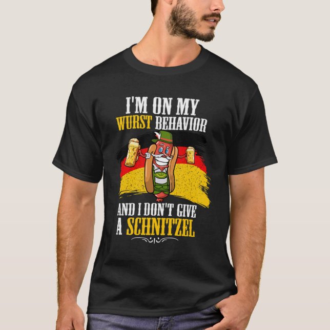 Camiseta Estou No Meu Comportamento De Wurst, Presente Para (Frente)