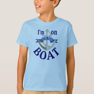 Camiseta Estou num barco, rapazes engraçados, cruzeiro de f