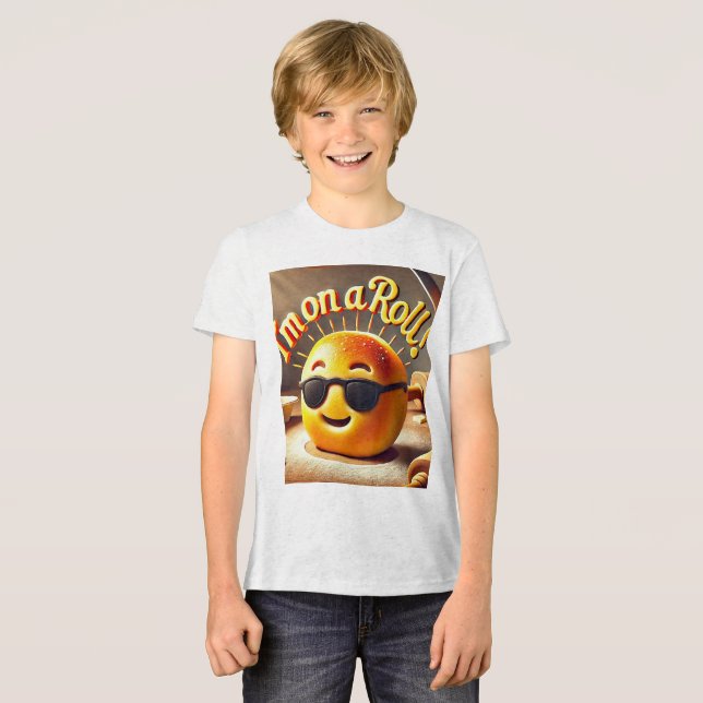 Camiseta "Estou num Roll! - Uma alegria punny para Comida e (Frente Completa)