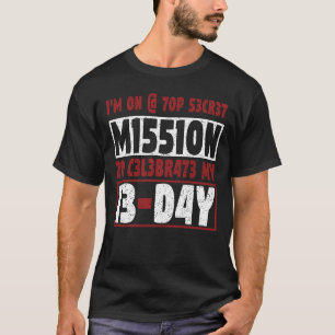 Camiseta Estou numa Celebração de Aniversário da Missão Sec