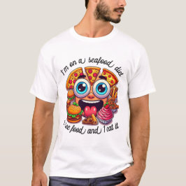 Camiseta Estou numa dieta de frutos do mar
