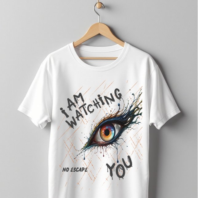 Camiseta Estou Observando Você Sem Escapatoria Olho Assusta (Criador carregado)