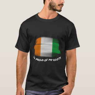 Camiseta Estou Orgulhosa Das Minhas Raízes - Bandeira Da Co