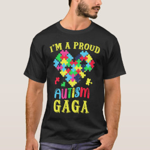 Camiseta Estou Orgulhoso Autismo Gaga Conscientização do Au