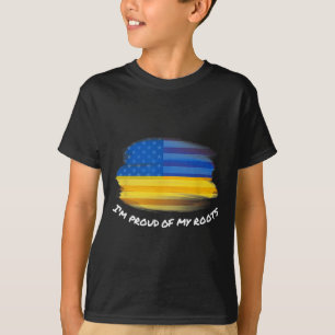 Camiseta Estou Orgulhoso Das Minhas Raízes - Antigo Ucrania
