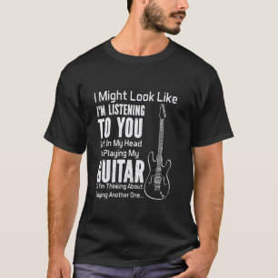 Camiseta Estou Ouvindo Mas Pensando No Meu Violão Divertido