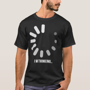 Camiseta Estou pensando em carregar ícone de computador grá