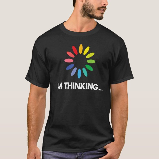 Camiseta Estou pensando em técnicas de codificação de Geeks (Frente)
