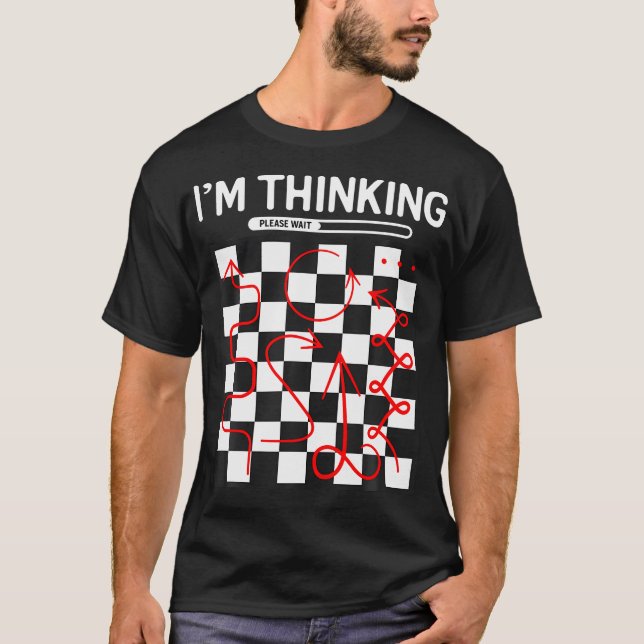 Camiseta Estou Pensando Em Xadrez Roupa (Frente)
