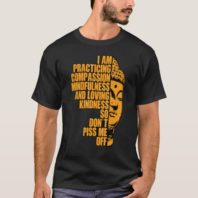 Camiseta Estou Praticando Compaixão E Adorando (Frente)