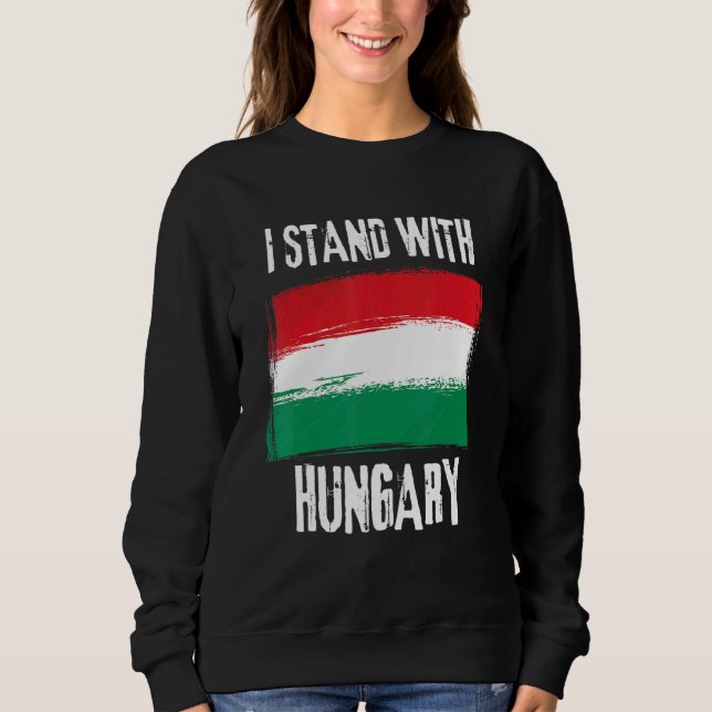 Camiseta Estou Presente Na Bandeira Húngara (Frente)