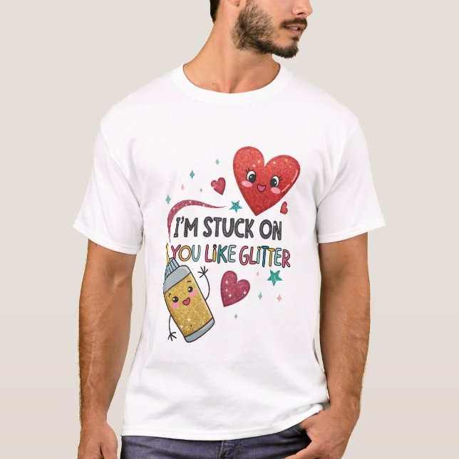 Camiseta Estou preso em você como brilho (Frente)